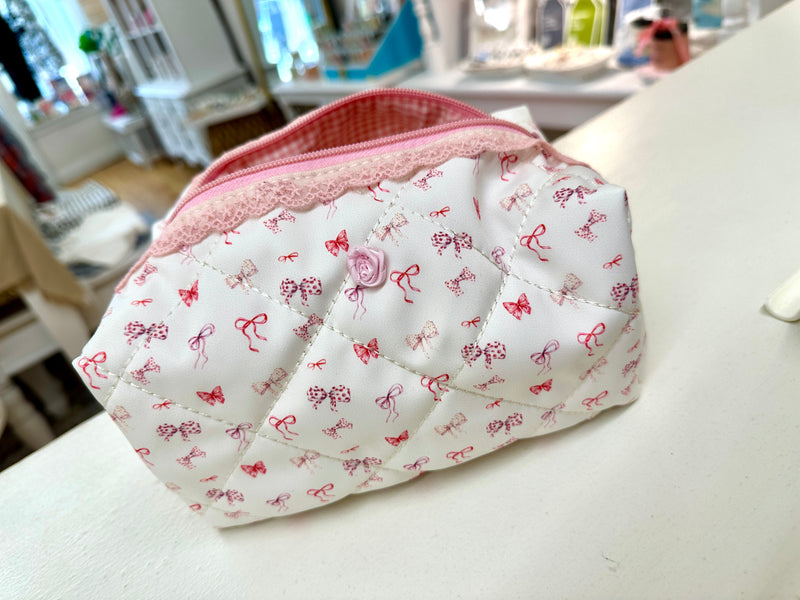 Pink Bows Cosmetic Bag