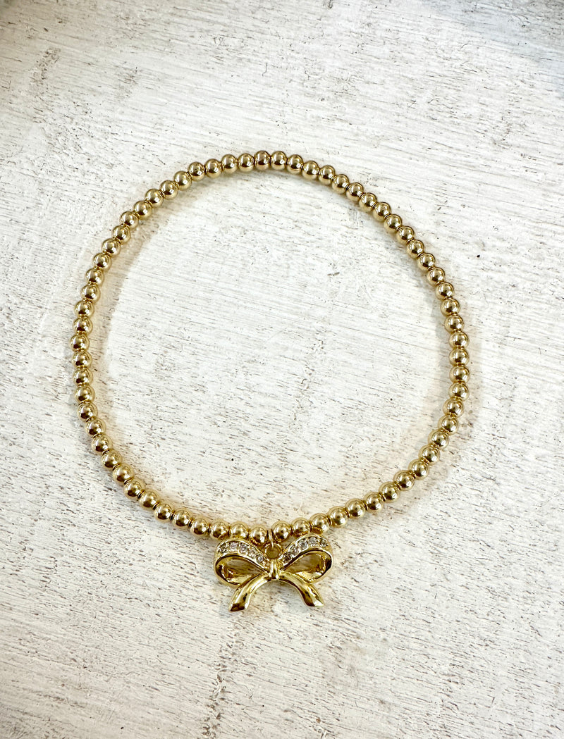 Wish Bow 14K Gold Waterproof Bracelet