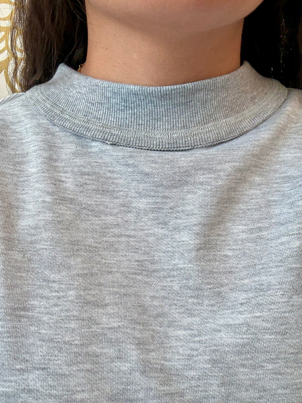 Mock Neck Oversized Sweatshirt