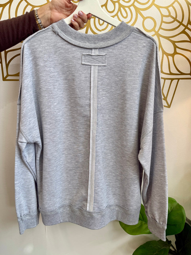 Mock Neck Oversized Sweatshirt