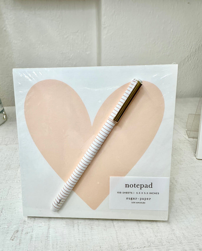Heart Notepad with Pen