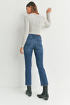 The Cropped Demi Flare Dark Jean