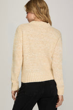 Long Sleeve Clear Sequin Sweater