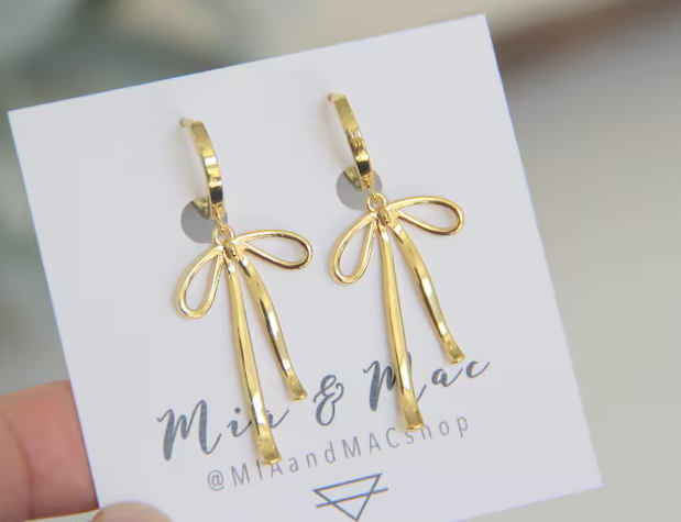 Gold Filled Bow Earrings