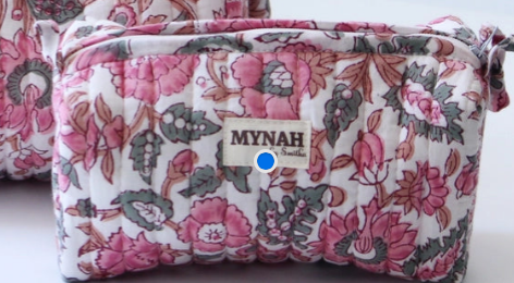 Indian Gulabrose Print Travel/Makeup/Organizer/Bag-Small