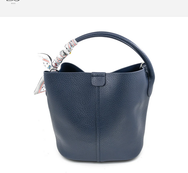 Navy Medium Bucket Bag