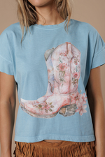Flower Boots Tee