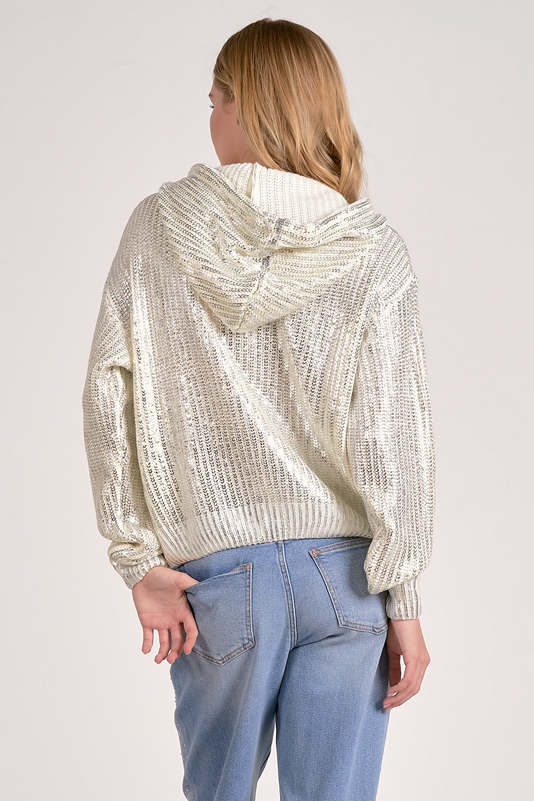 Elan Metalalic Sweater with Hood