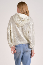 Elan Metalalic Sweater with Hood