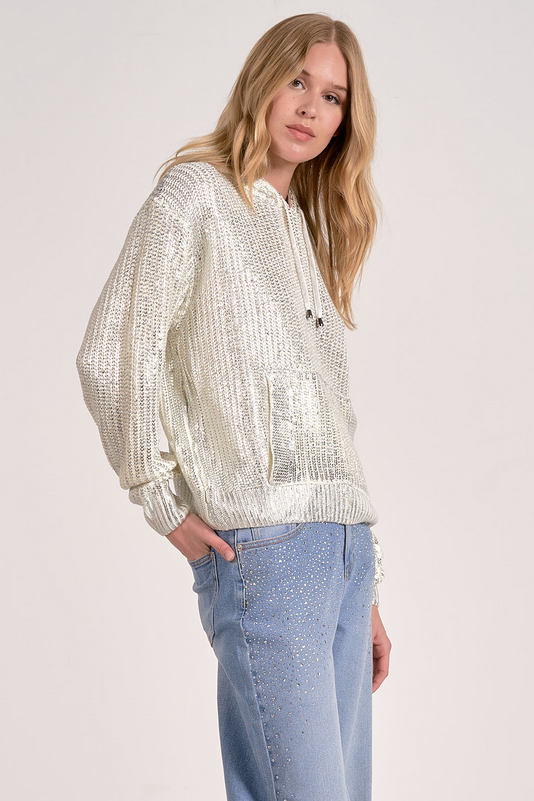 Elan Metalalic Sweater with Hood