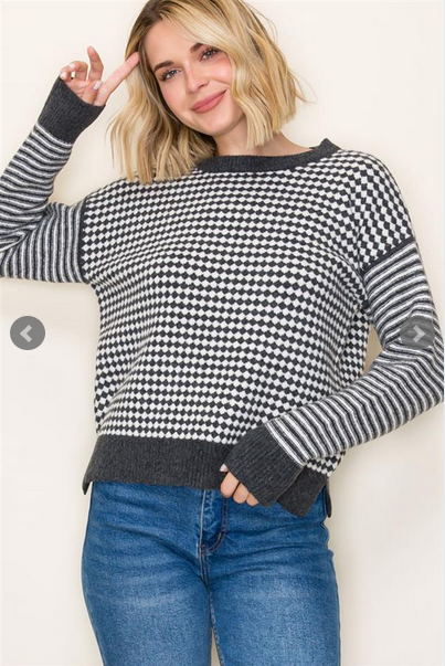 Checkerboard Sweater