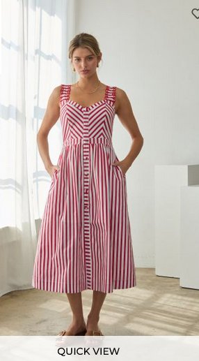 Red,White, and Blue Striped Midi Dress – My Sanctuary Boutique