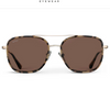 Gia Womens Square Aviator Sunglasses Tortoise