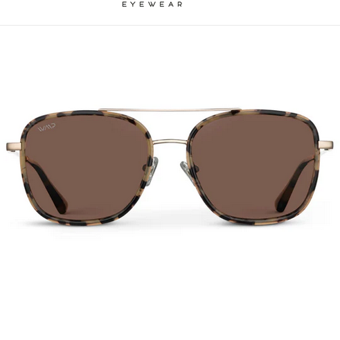 Gia Womens Square Aviator Sunglasses Tortoise