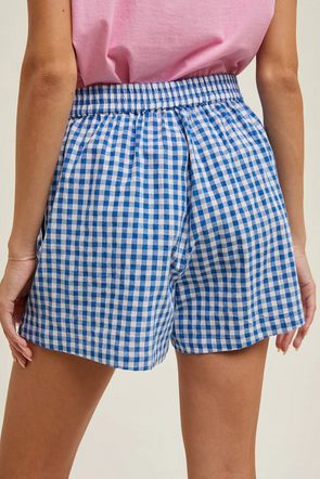 Gingham Blue Check Shorts