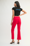 Vintage Red Crop Flare Jean