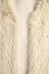 Beige Fur Oversized Vest