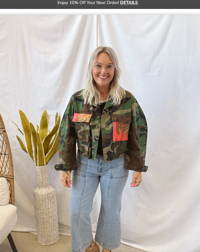 Camo Jacket with Tiger Accents