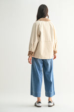 Barn Jacket With Corduroy Contrast