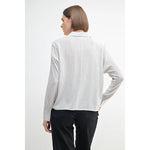 Ivory Black Striped Blouse