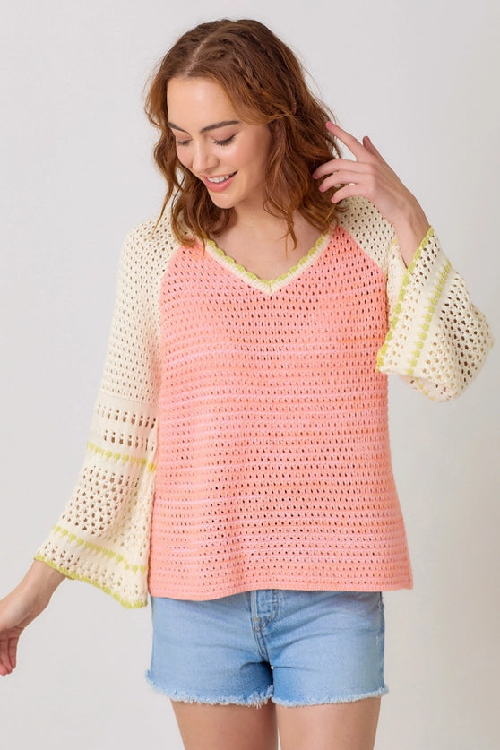 Raglan Sleeve Sweater in Sunset