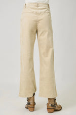 Washed Corduroy Trousers in Almond