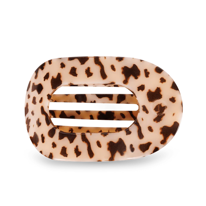 Blonde Tortoise Large Flat Round Hair Clip