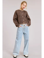 Cheetah Print Knit Cardigan