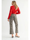 Highrise Crop Leopard Flare Jean