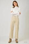Washed Corduroy Trousers in Almond