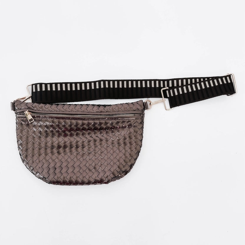 Westlyn Woven Bag in Gun Metal