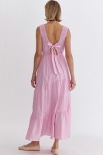 Pink Stripped Sundress with Pockets