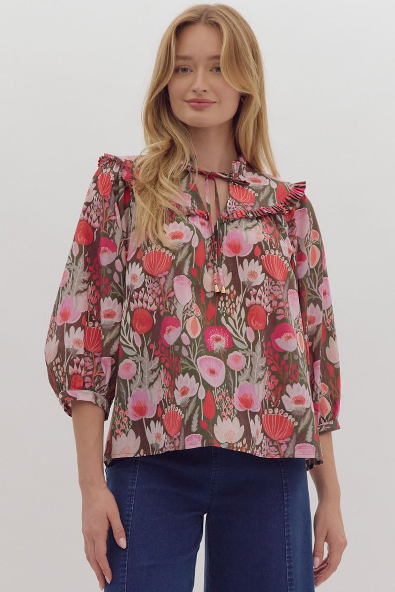 Ruby Flower Top