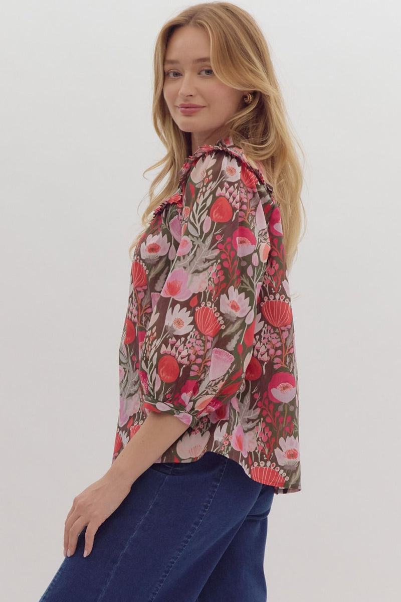 Ruby Flower Top