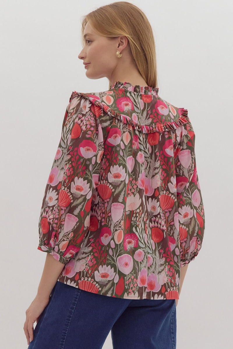 Ruby Flower Top