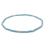 2mm Newport Turquoise Blue & Gold Filled Waterproof Bracelet
