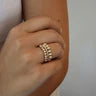 Gold Filled Beaded Stretch Ring 3MM