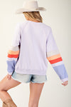 Lilac Colorblock Sweatshirt