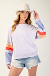 Lilac Colorblock Sweatshirt