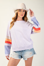 Lilac Colorblock Sweatshirt