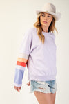 Lilac Colorblock Sweatshirt