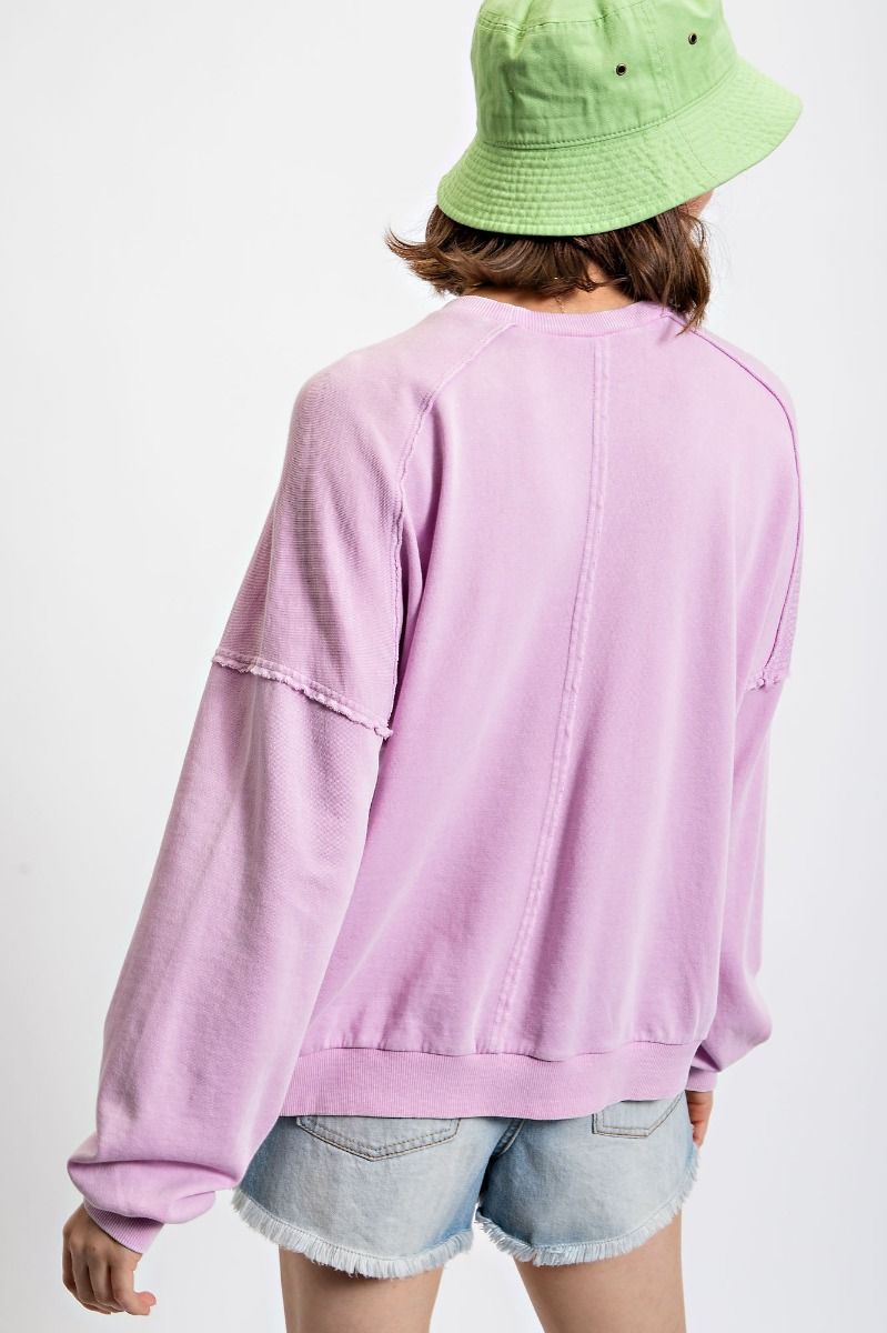 Star Patch Washed Terry Pullover