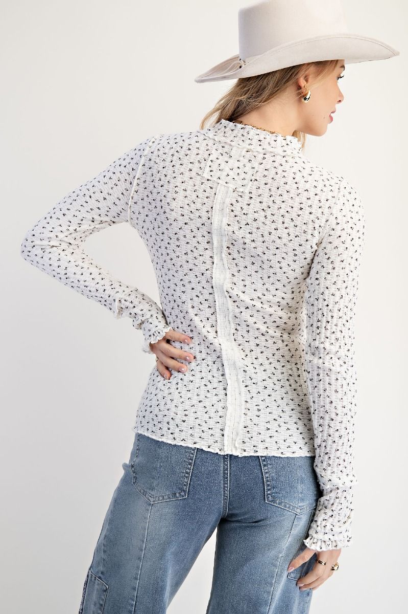 Ditsy Floral Thermal Fitted Tee