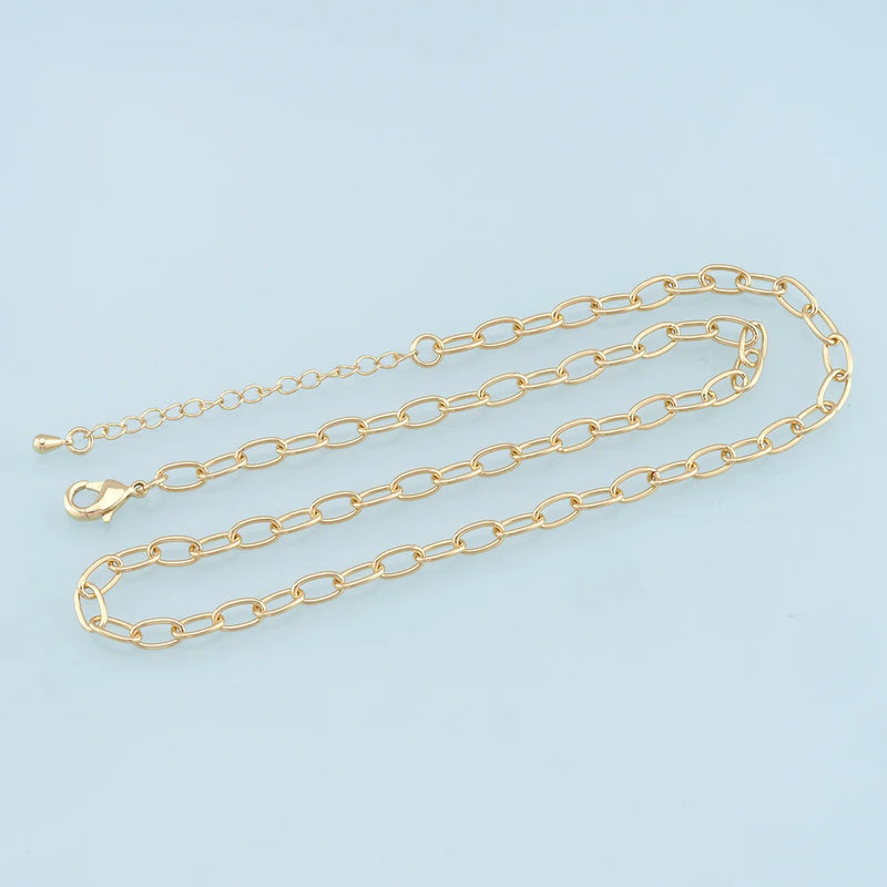 Gold Filled Round Paperclip Necklace