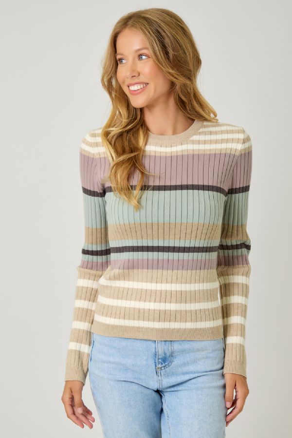 Color Block Ribbed Sweater