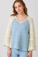 Raglan Sleeve Crochet Sweater