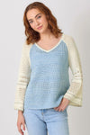 Raglan Sleeve Crochet Sweater