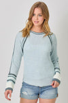 Raglan Sweater Top in Light Blue