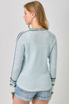Raglan Sweater Top in Light Blue