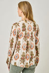 Printed Peasant Blouse